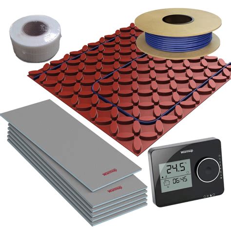 sqm dcm pro electric underfloor heating kit  tempo thermostat warmup  bathrooms