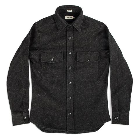 The Maritime Shirt Jacket In Charcoal Donegal Wool Shirts Shirt