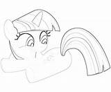 Twilight Sparkle Coloring Pony Little Random sketch template