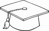 Hat Coloring Graduation Pages Cap Drawing Clip Preschool Grad Read Clipart sketch template