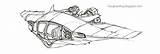 Subnautica Spaceship Vaughan Ling sketch template