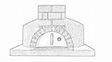 Brick Pizza Fired Dome sketch template