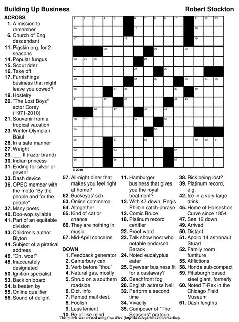 printable hard crossword puzzles  adults printable crossword puzzles