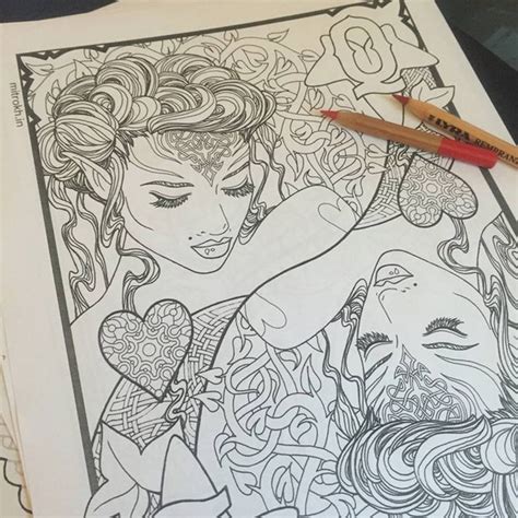coloring page queen  hearts  lisamitrokhin  etsy
