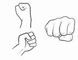 Fists Fist Closed Pugno Clenched Gesture Disegnare sketch template