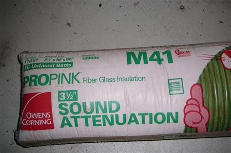 propink fiberglass insulation sound attenuation  sq ft coverage