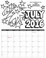 Kids Calendar July Printable Coloring sketch template