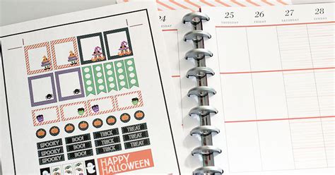 free printable halloween planner stickers fits happy planner and more