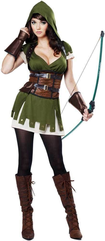 details about lady robin hood adult women costume hooded
