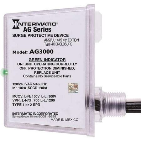 intermatic ag intermatic ag series  house surge protective device  vac