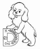 Coloring Pages Dog Alphabet Printable Trace Abc Cute Cool Animal Color Sheets Preschool Activity Realistic Book Letter Clipart Sheet Honkingdonkey sketch template