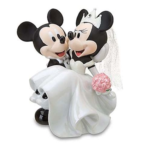 disney cake topper porcelain figure mickey minnie wedding