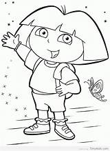 Coloring Dora Pages Girls sketch template