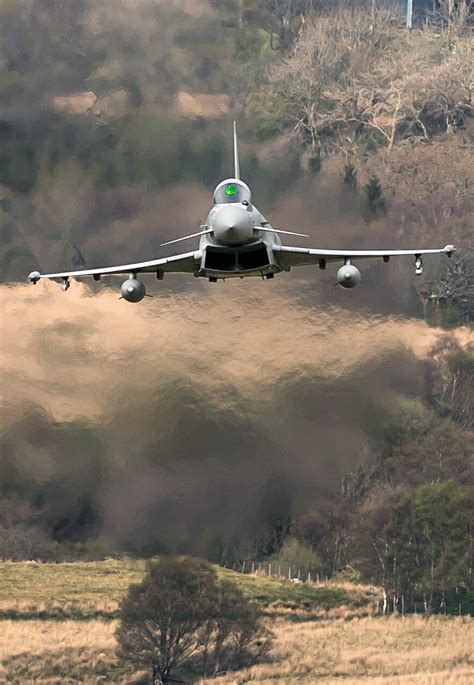 raf eurofighter typhoon  level flight   mach loop uk photo  howyn roberts
