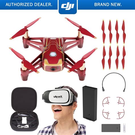 dji tello quadcopter iron man edition drone fun flight bundle  vr headset walmartcom