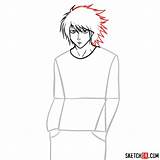 Note Death Draw Lawliet Step Sketchok Anime sketch template