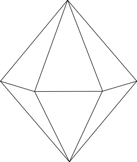 hexagonal bipyramid clipart