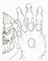Thanos Infinity Avengers sketch template