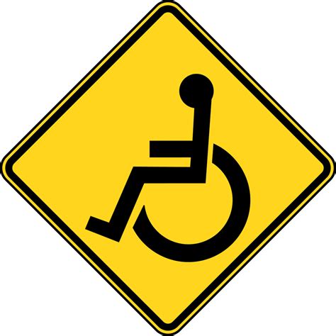 handicap crossing color clipart