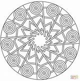 Coloring Mandala Pages Circle Circles Clipart Printable Pdf Clip Print Drawing sketch template