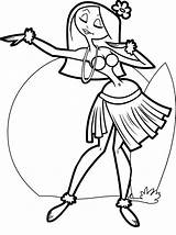 Hula Coloring Dancer Pages Hawaiian Girl Beautiful Jazz Dance Colouring Clip Printable Drawing Cliparts Clipart Cartoon Line Getcolorings Silhouette Getdrawings sketch template