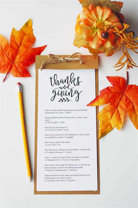 thanksgiving trivia  printable skip   lou