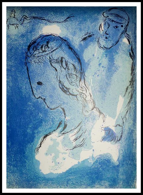 marc chagall original lithography la bible chagall abraham  sarah  galerie