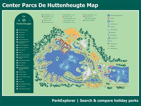 village map  center parcs de huttenheugte parkexplorer