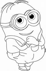 Despicable Coloring Pages Minions Getcolorings Cute Minion Print sketch template
