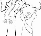 Zacchaeus Coloring Pages Printable Getdrawings sketch template