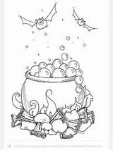 Halloween Cauldron Coloring Embroidery Pages Moldes Book Uploaded User sketch template