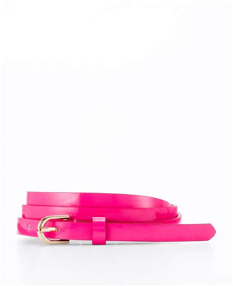 Lyst Ann Taylor Perfect Skinny Belt In Pink