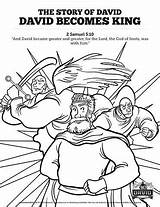 Coloring Pages David King Becomes Samuel Sunday School Kids Bible sketch template