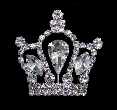 rhinestone crown pin