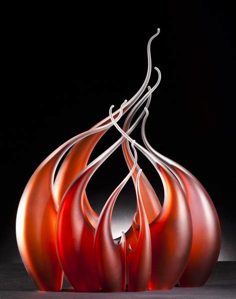 dynamic glass sculptures of water wind and fire by rick eggert glass art glass ceramic glass