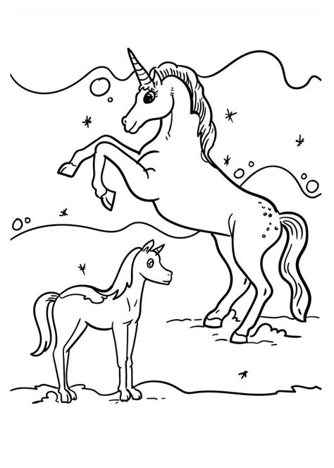 horse  unicorn coloring pages book  kids