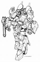 Robotech Golem Battloid Mecha Mjolnir Isb Mk Kleurplaat Macross Chuckwalton Gundam sketch template