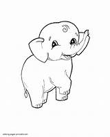 Coloring Pages Elephants Preschool Printable Animals Little Toddlers Preschoolers sketch template