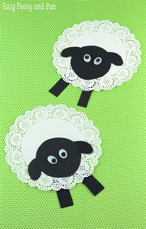 doily sheep craft easy peasy  fun