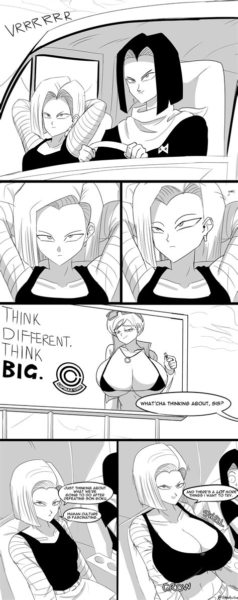 Rule 34 Alternate Breast Size Android 17 Android 18 Areola Bulge