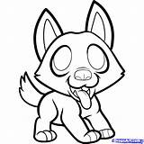 German Shepherd Puppy Drawing Coloring Draw Dog Cute Easy Husky Pages Anime Drawings Cartoon Step Animals Head Outline Dragoart Puppies sketch template
