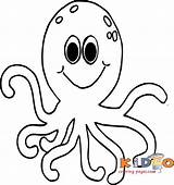 Octopus Kidocoloringpages Cartoon sketch template