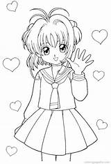 Sakura Coloring Pages Cardcaptor Anime Kids Card Hello Say Captor Sheets Chibi Fun Wenn Manga Gemerkt Von Handcraftguide русский sketch template