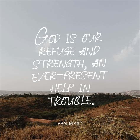 psalm  god   refuge  strength   present
