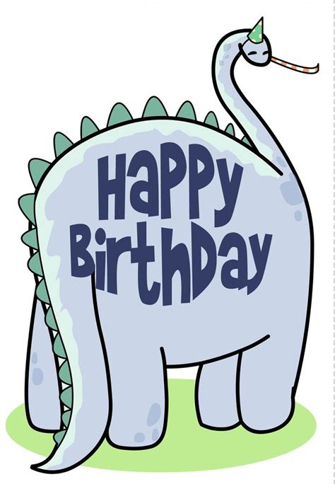 printable birthday card dinosaur  island birthday