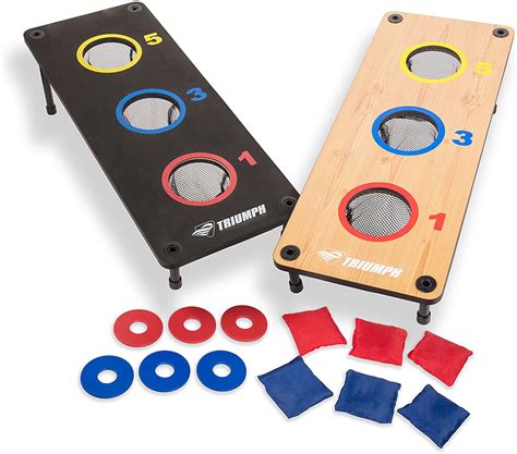 triumph    bag toss washer toss combo includes  game platforms  toss bags  washers