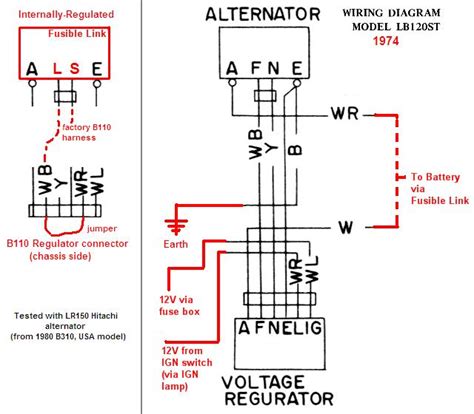 datsun  voltage regulator wiring diagram chimp wiring
