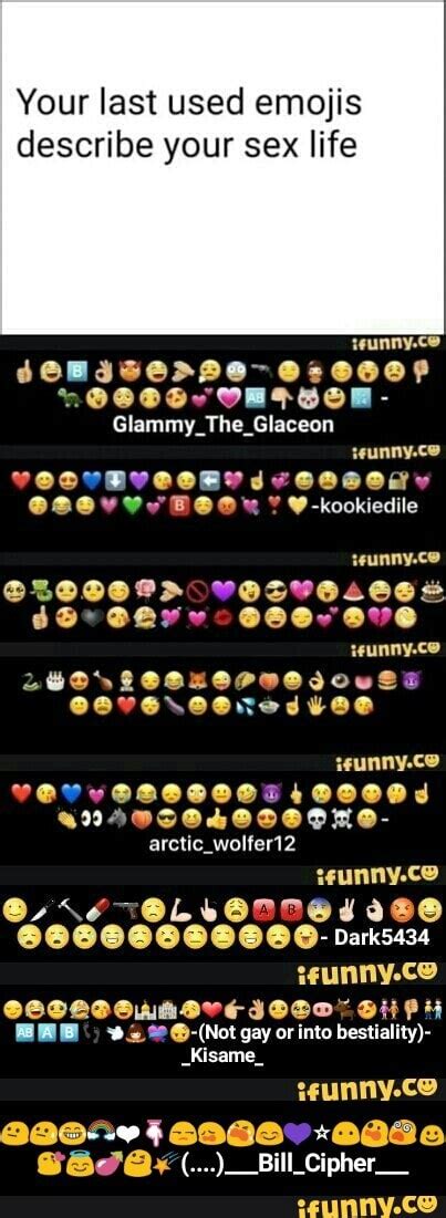 Your Last Used Emojis Describe Your Sex Life 😐😓😂🌈 👇😒😩😭😊💜⭐😶😲😵☺😘😇🍆😋🌠