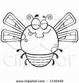 Dragonfly Clipart Cartoon Chubby Drunk Coloring Thoman Cory Outlined Vector 2021 sketch template