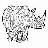 Rhino Monochrome sketch template